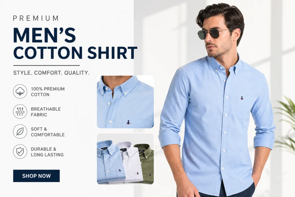 mens cotton shirt india